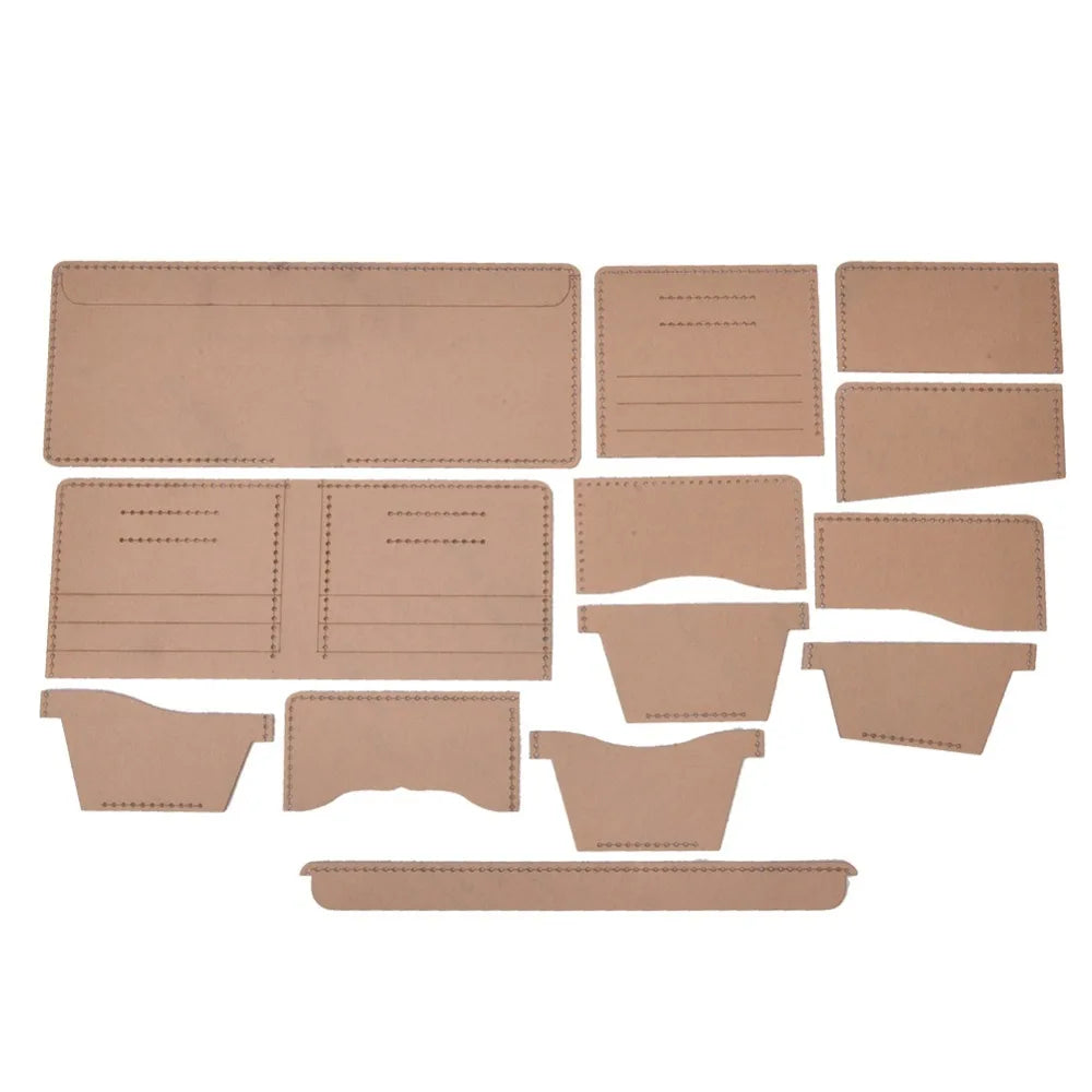 Acrylic Wallet Template – Transparent Leather Pattern & Punch Marks