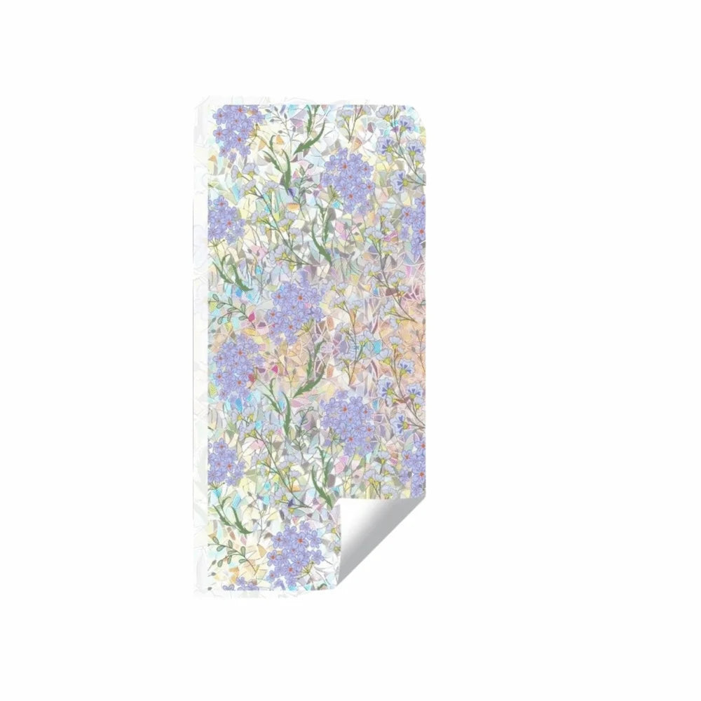 PVC Floral Window Privacy Film – Static Cling Stained Glass