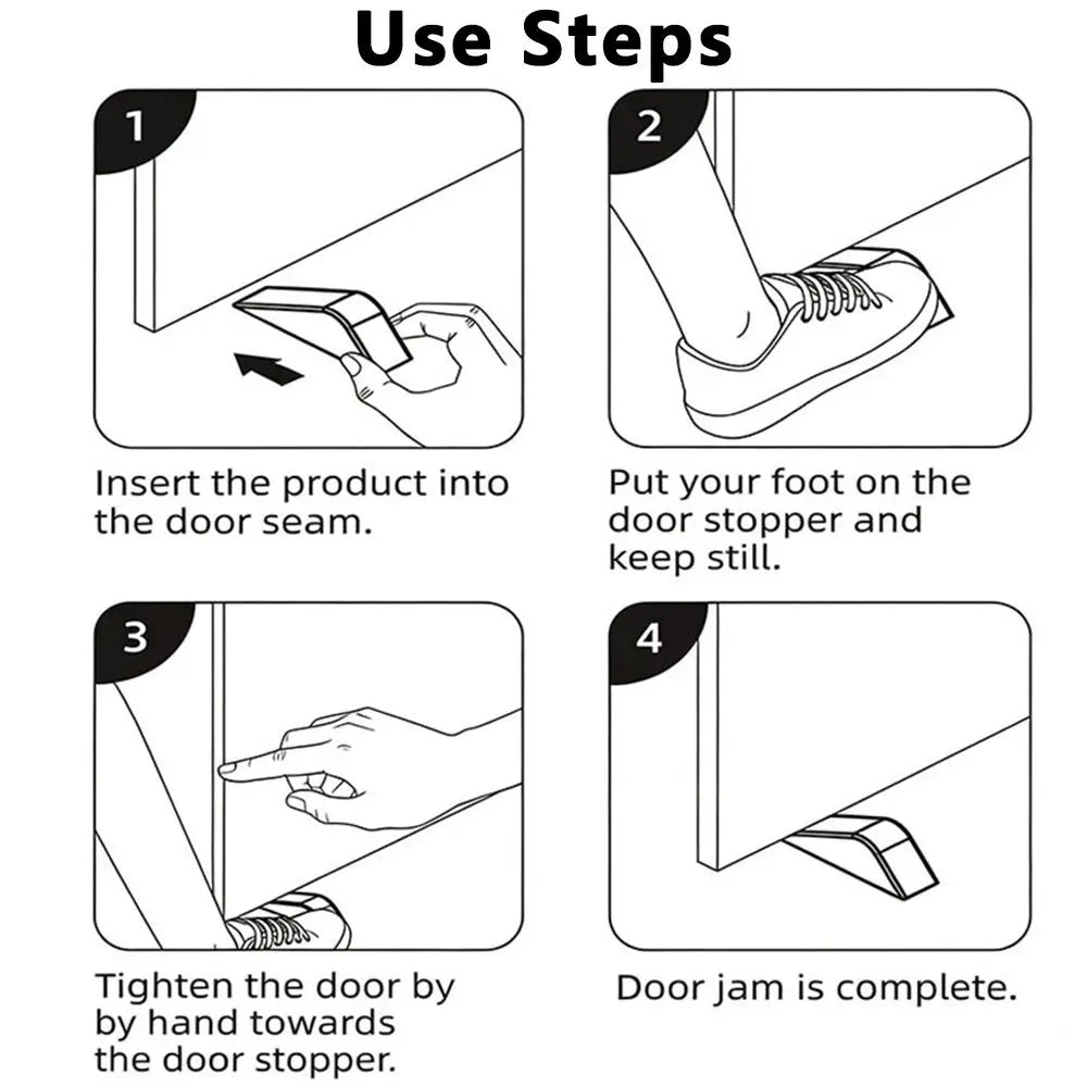 PVC Door Stopper Wedge – Non-Slip No-Drill Door Holder Door Stopper Wedge Nixie