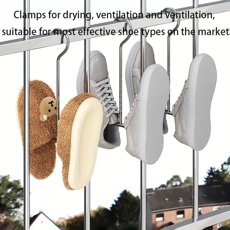 5-Pack Metal Shoe Rack Hangers – Balcony & Closet Hooks Shoe Rack Hanger Nixie