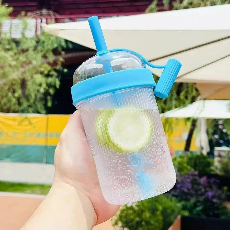 Leak-Resistant Tumbler with Lid & Straw for Iced Coffee Reusable Straw Tumbler Nixie