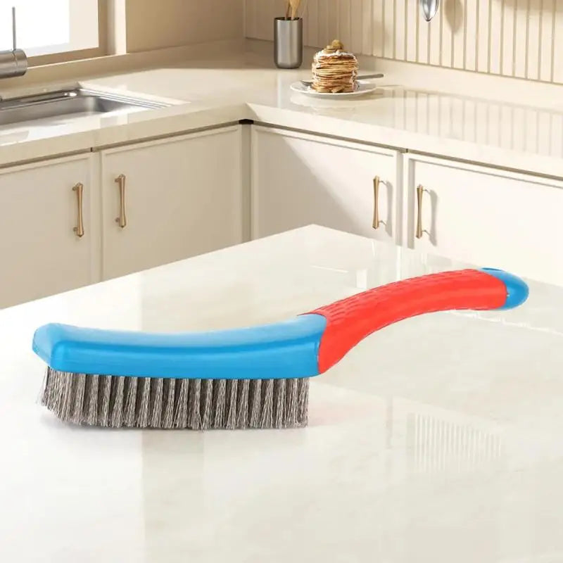 Heavy Duty Stainless Steel Wire Brush with Plastic Handle