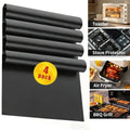 4pcs Reusable Non-Stick Oven Liner Baking Mat Set | PTFE Oven Liner Baking Mat Nixie black