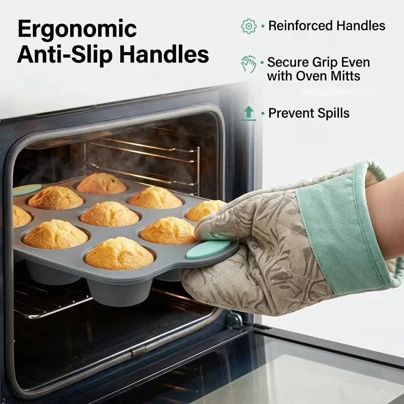 5-Piece Non-Stick Silicone Baking Mold Set – Loaf & Tray