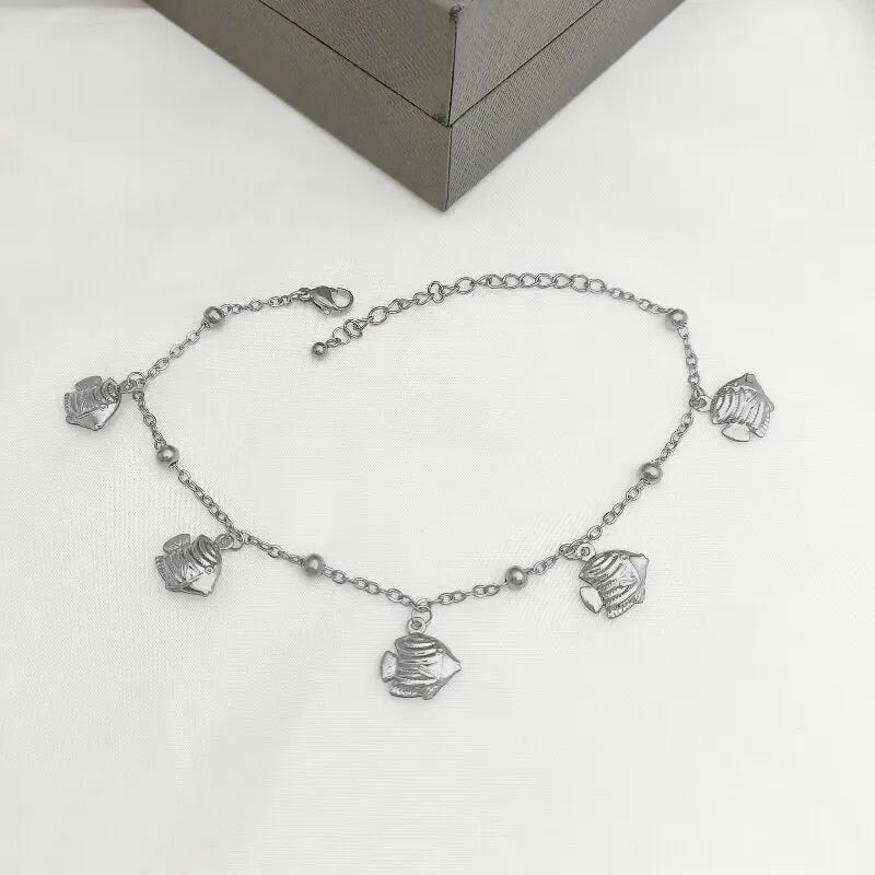 Women's Stainless Steel Ankle Bracelet | Beach Sea Style Anklet
