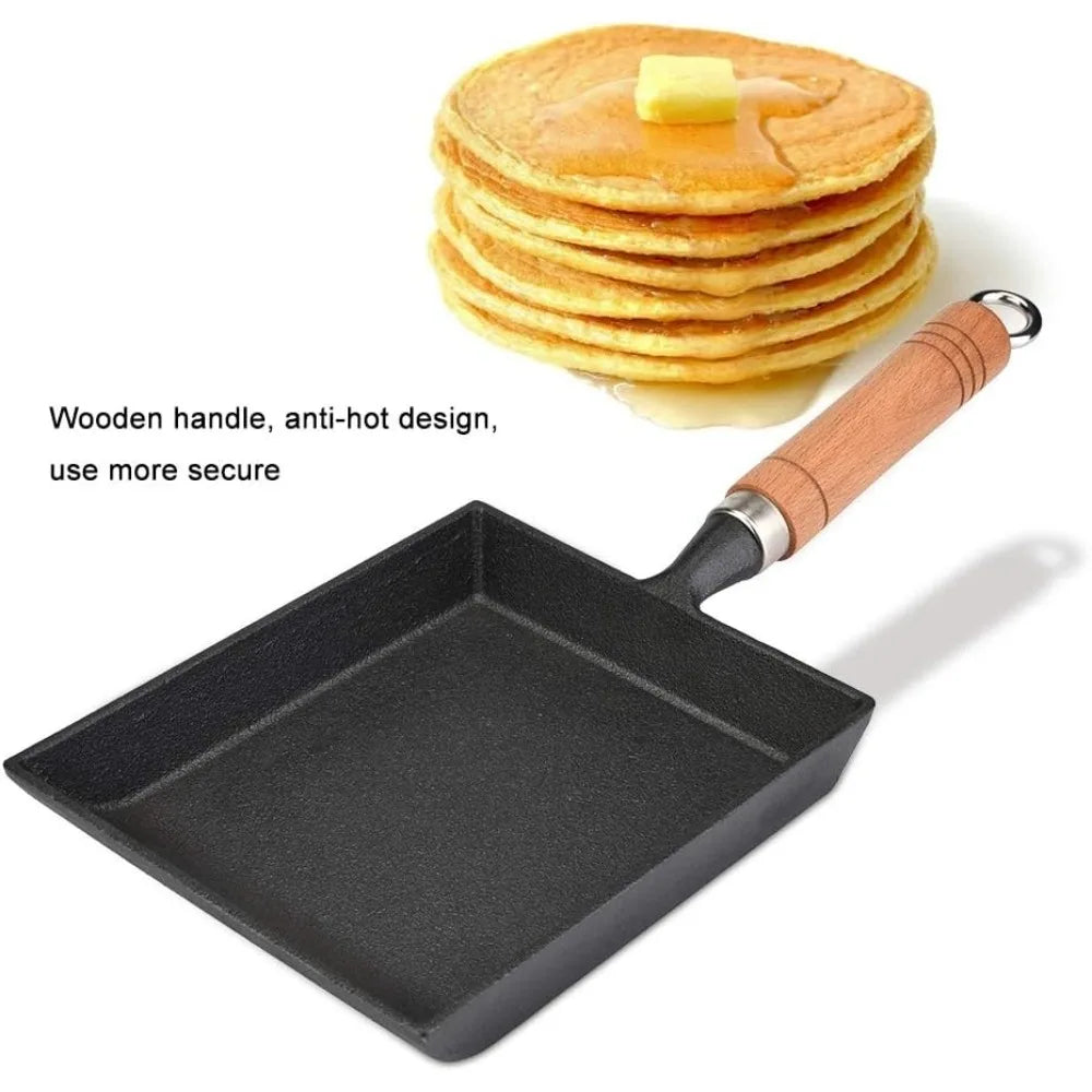 Cast Iron Tamagoyaki Square Pan – Egg Omelet & Pancake Frying Pan Cast Iron Frying Pan Nixie