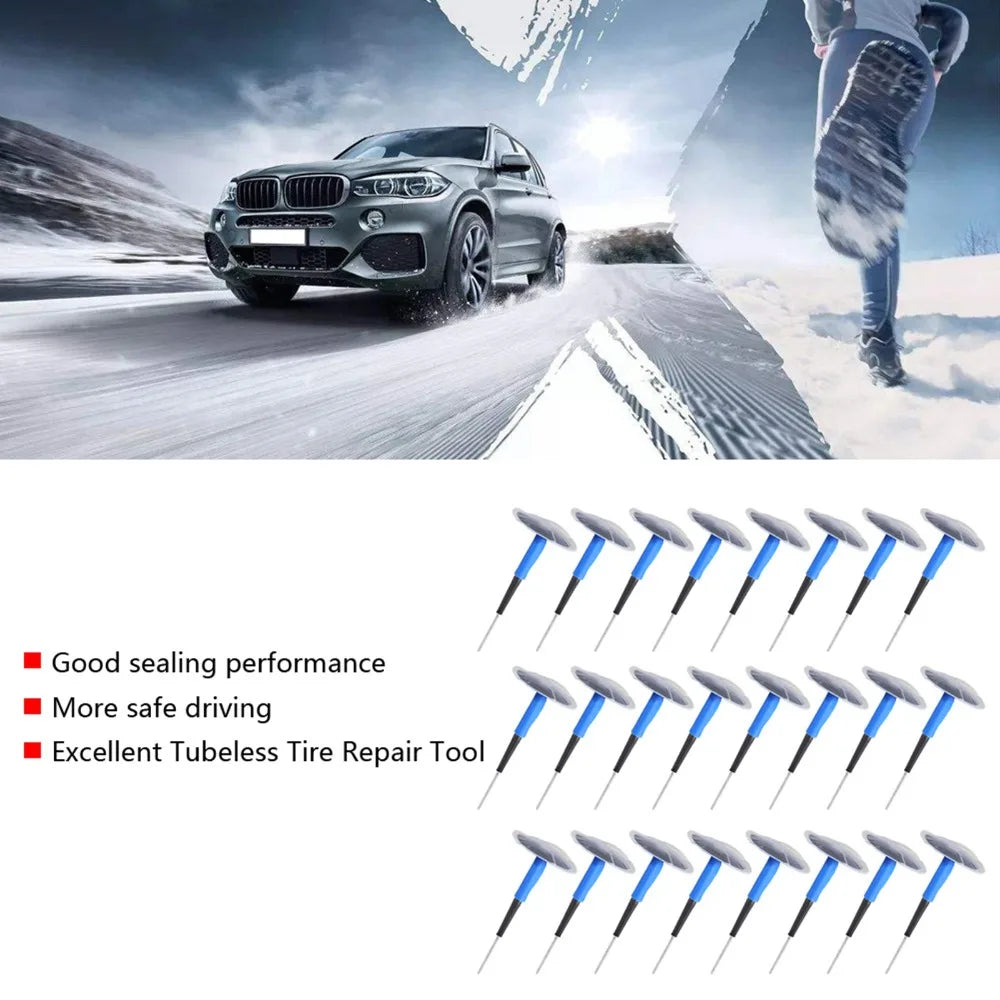 24PCS Tubeless Tire Repair Mushroom Plugs – 3 Sizes Universal Kit Tire Repair Kit Nixie