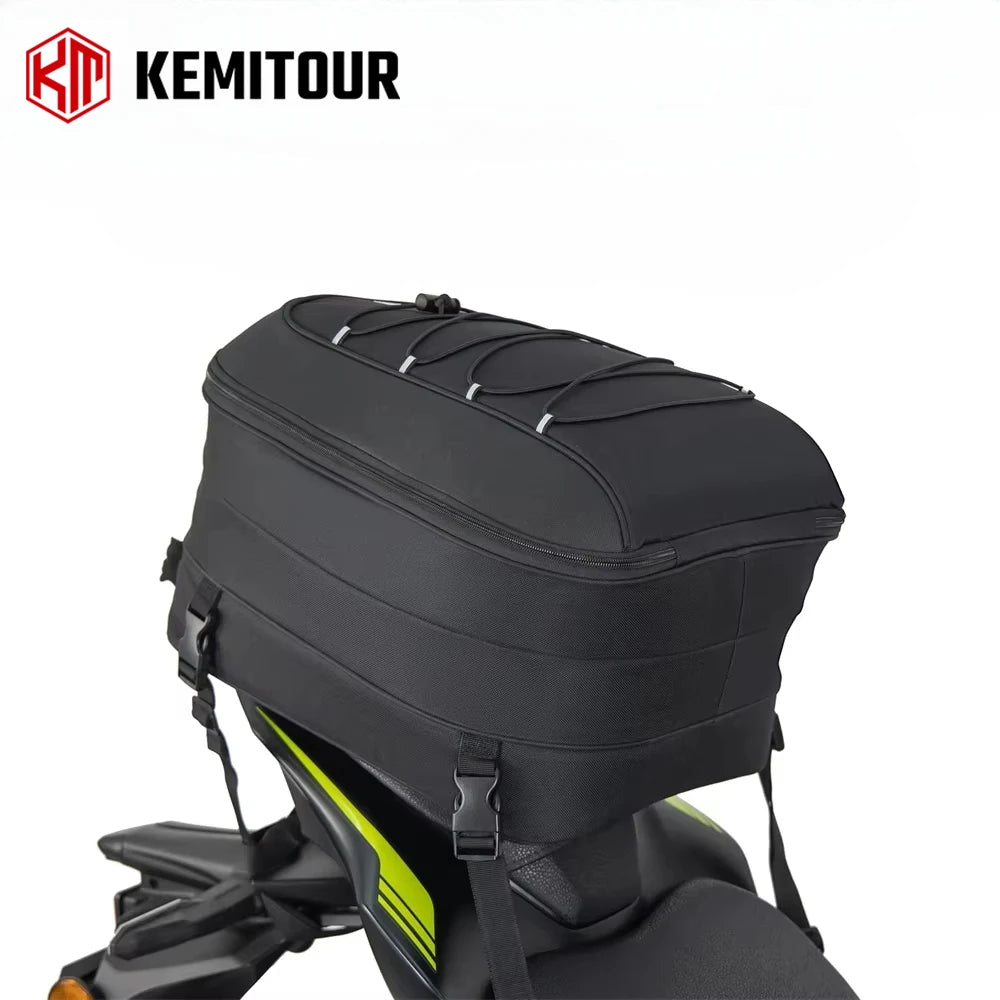 KEMITOUR Motorcycle Tail Bag Expandable Rear Seat Backpack Motorcycle Tail Bag Nixie