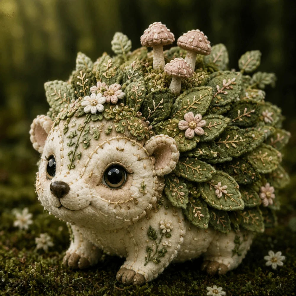 Floral Animal Patchwork DIY Sewing Kit – Handmade Decor Set