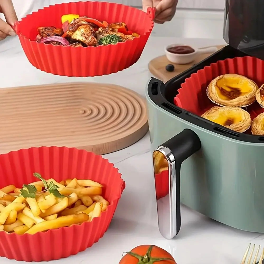Foldable Silicone Air Fryer Liner Non-Stick Baking Tray Air Fryer Liner Nixie