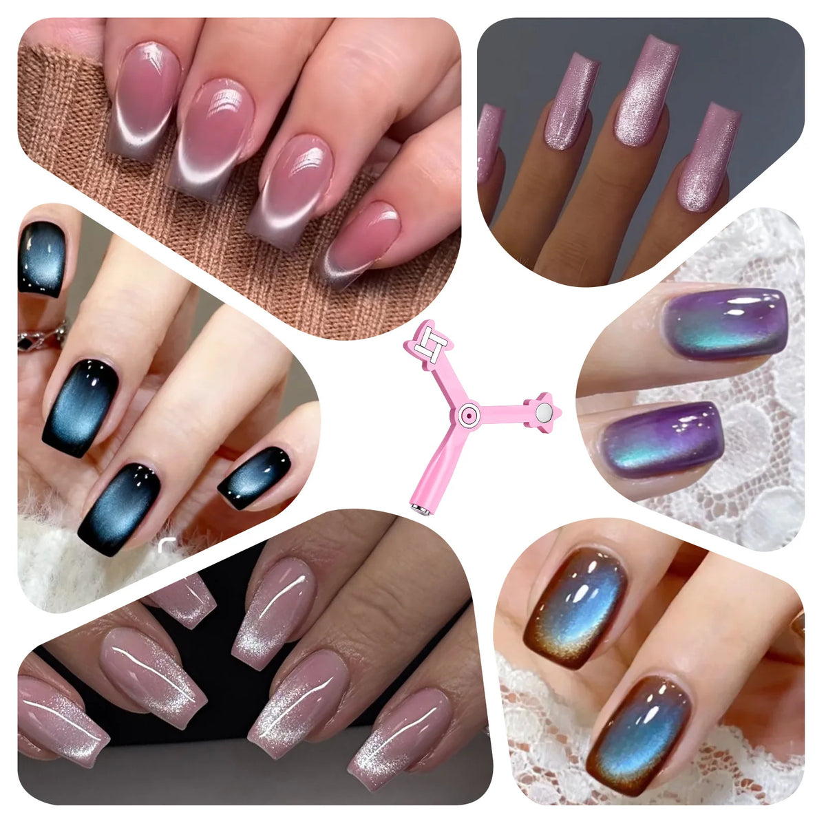 4-in-1 Cat Eye Nail Art Magnet Stick | Glass Bead Gel Tool Nail Art Magnet Tool Nixie