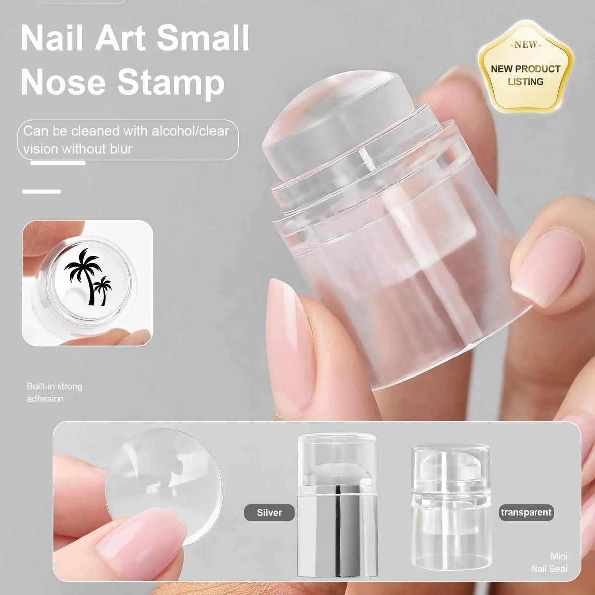 Mini Nail Stamp Set – Silicone French Manicure Stamper & Scraper Nail Stamp Set Nixie