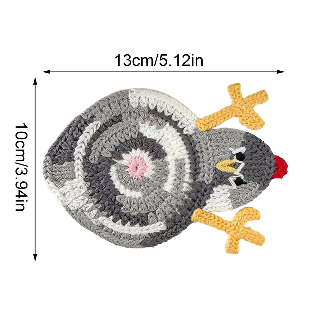 Chicken Knitted Coasters – Heat Resistant & Absorbent Drink Coasters Nixie