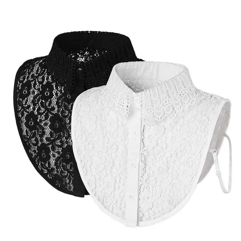 Lace Detachable False Collar for Women – White & Black Detachable Lace Collar Nixie
