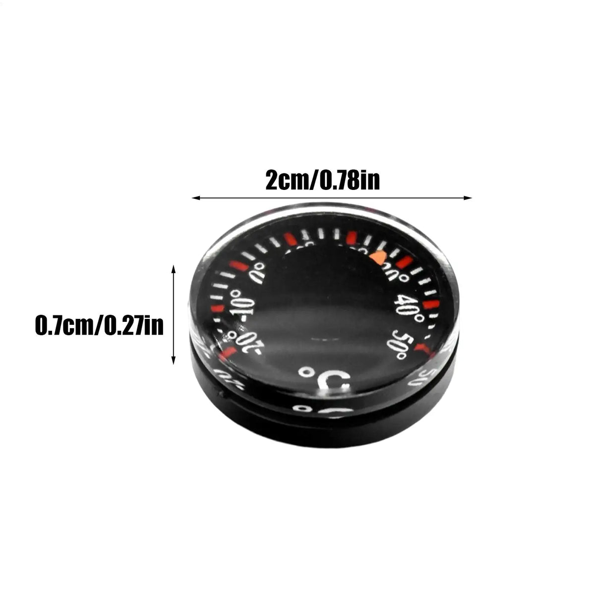 Mini Circular Car Thermometer – Waterproof, No Battery Needed