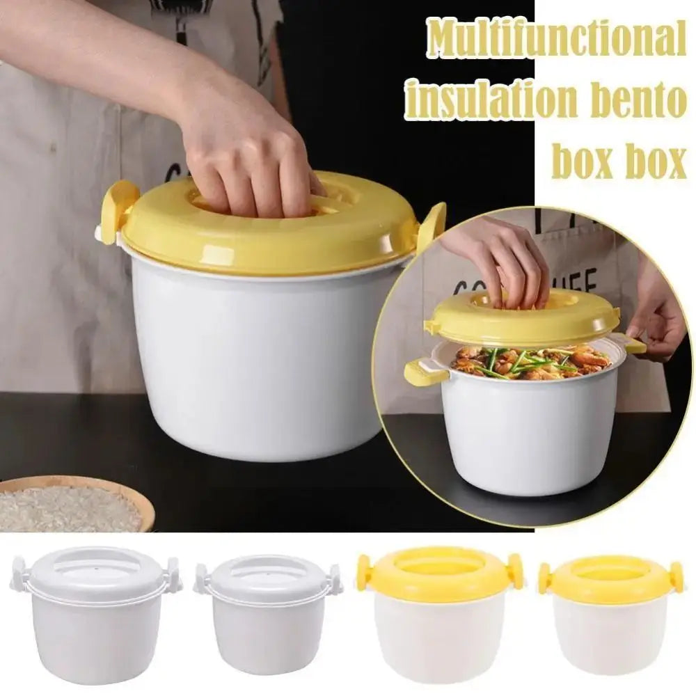 Microwave Rice Cooker Insulated Lunch Box with Steamer Lid Microwave Lunch Box Nixie