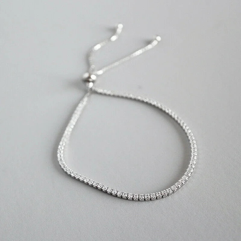 Adjustable Crystal Charm Bracelet 925 Silver Plated Cuff Bangle Charm Cuff Bracelet Nixie Silver Plated