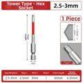 HRC60 Alloy Steel Hex Screwdriver Bit Set – 6.35mm Shank Screwdriver Bit Set Nixie 2.5-3mm 65mm
