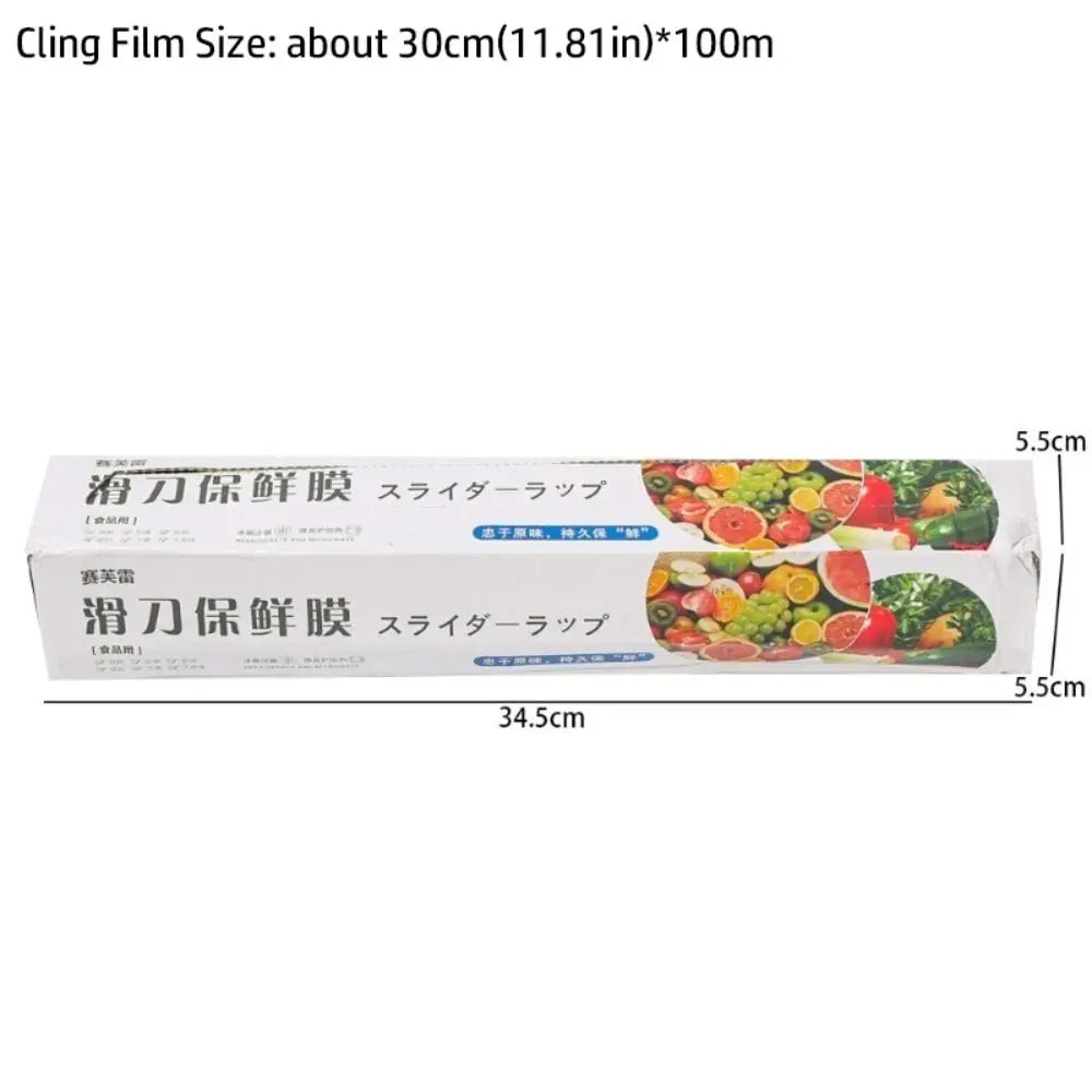 PE Sliding Cling Film 30x100m Roll – Food Wrap with Cutter Food Wrap Film Nixie