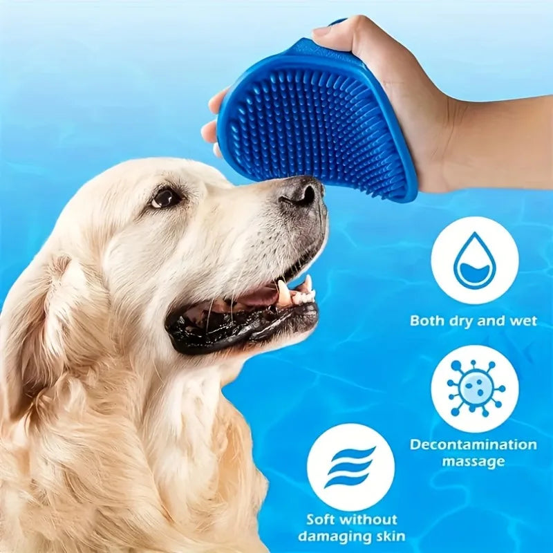 Silicone Pet Bath Brush – Cat & Dog Grooming Massage Comb Pet Grooming Brush Nixie
