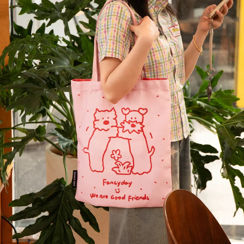Nixie Canvas Tote Bag – Large Shoulder & Crossbody Bag Canvas Tote Bag Nixie