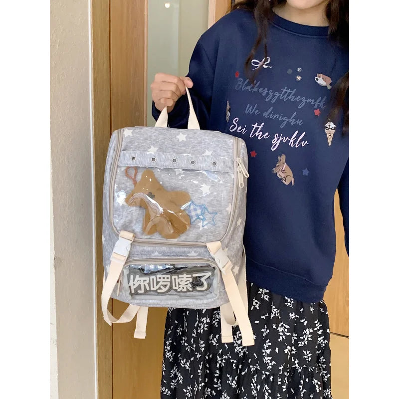 Polka Dot Star Transparent Backpack – Cute Lightweight Women's Bag Women's Backpack Nixie