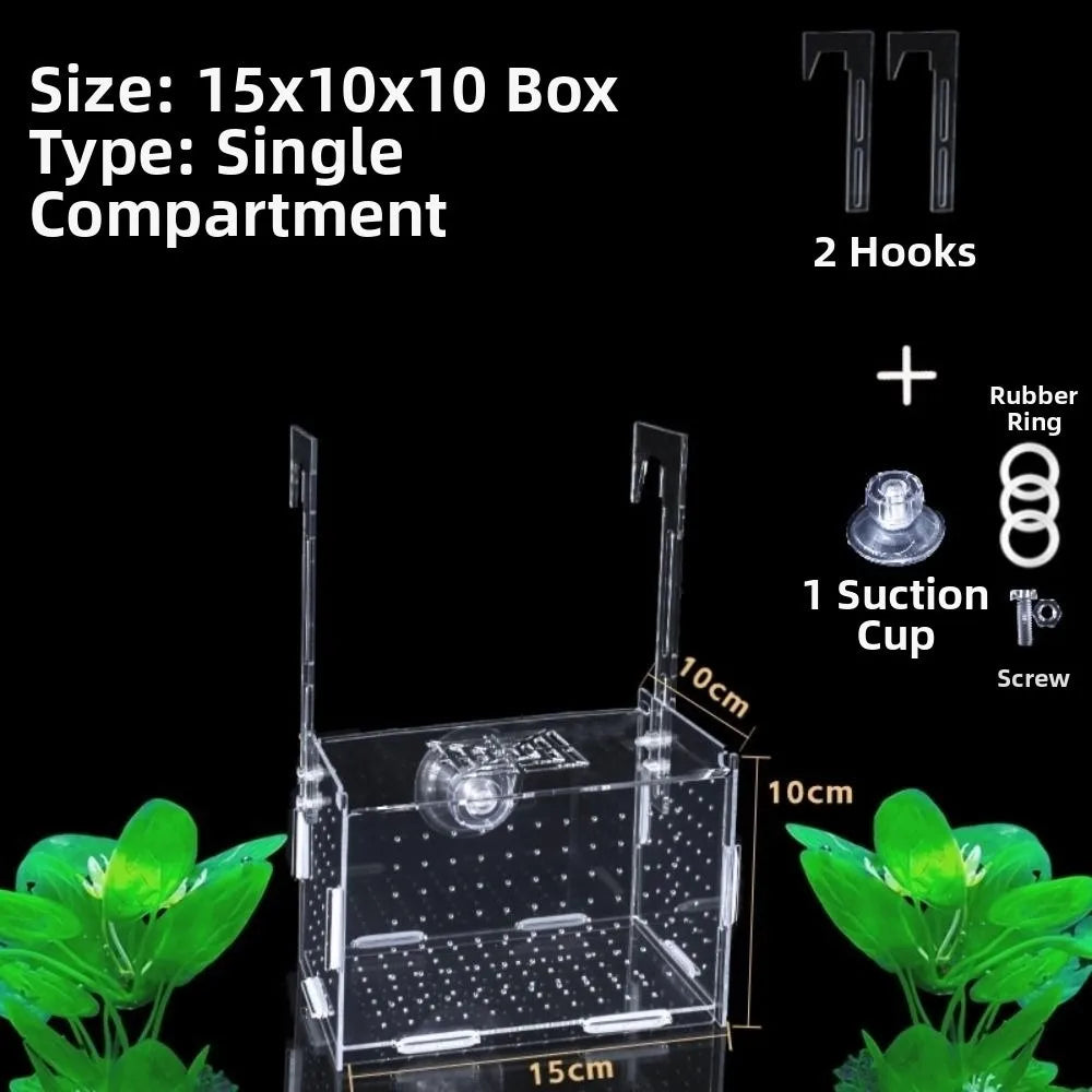 Acrylic Aquarium Isolation Box – Fry Breeder & Spawning Hatchery
