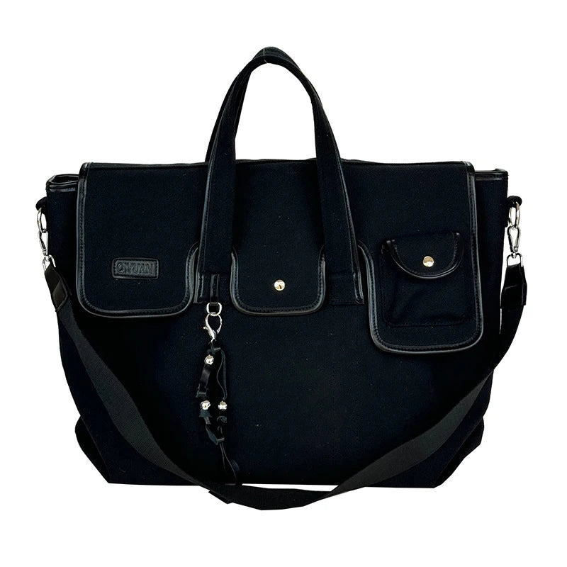 Nixie Large Canvas Tote Bag – Women's Shoulder Crossbody Bag Canvas Tote Bag Nixie