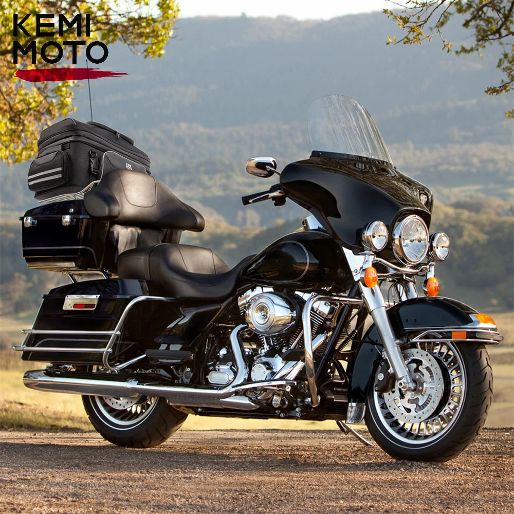 KEMITOUR 40L-50L Expandable Motorcycle Tail Bag | Trunk Rack Bag Motorcycle Tail Bag Nixie