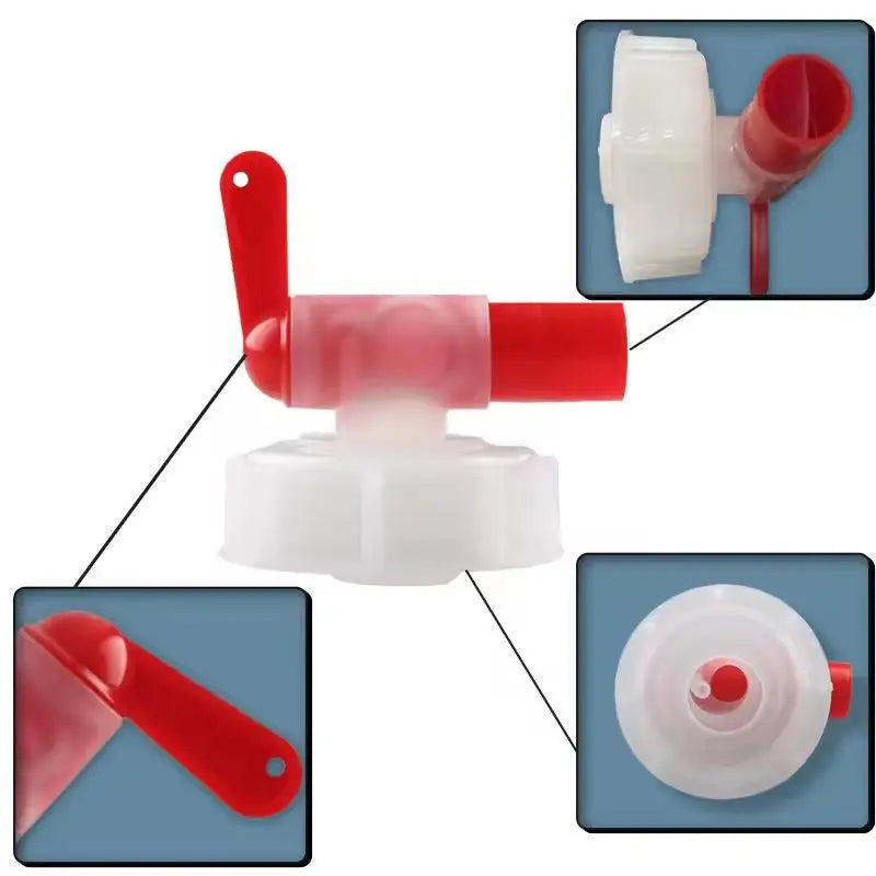 DN61 61mm Garden Nutrient Solution Plastic Faucet | Red & White Garden Tank Faucet Nixie