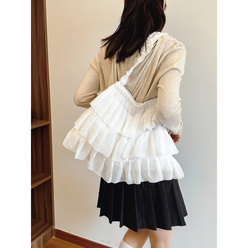 Japanese Minimalist Puffy Skirt Shoulder Bag | Women's Tote Shoulder Bag Nixie