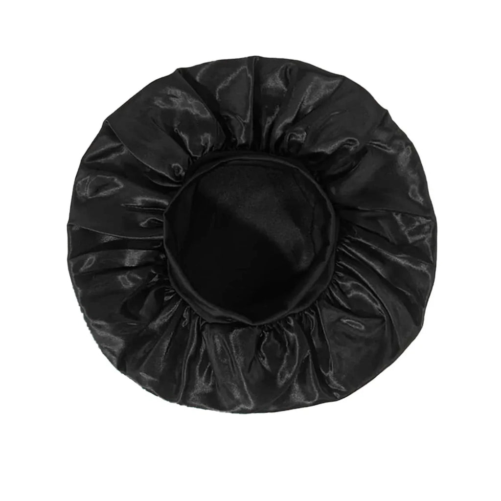 Women Satin Sleep Bonnet Wide-Brim Hair Cap & Elastic Band Satin Sleep Bonnet Nixie