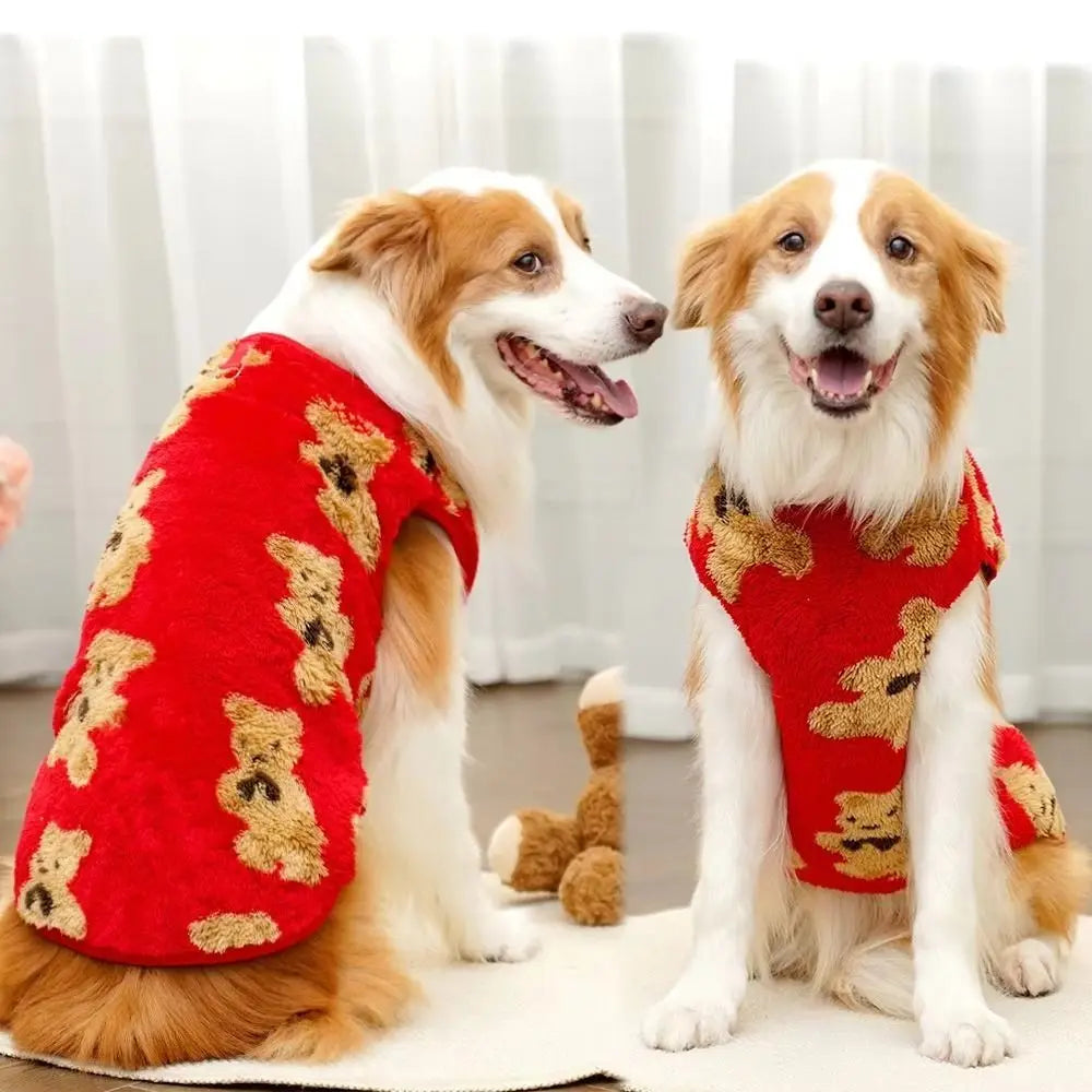 Winter Bear Pattern Dog Sweater Vest XS–9XL | Pet Clothes Dog Sweater Vest Nixie