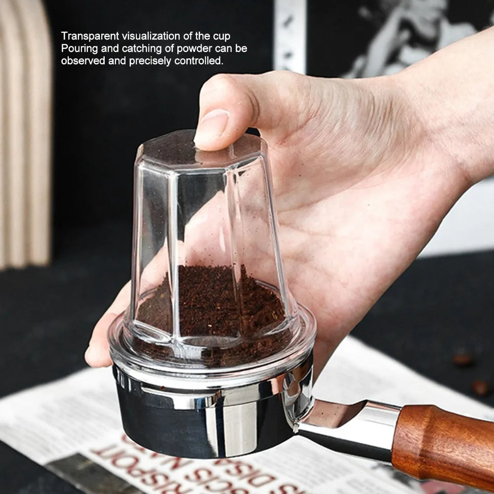 Antistatic Coffee Dosing Cup | Food-Grade PC, Transparent Coffee Dosing Cup Nixie