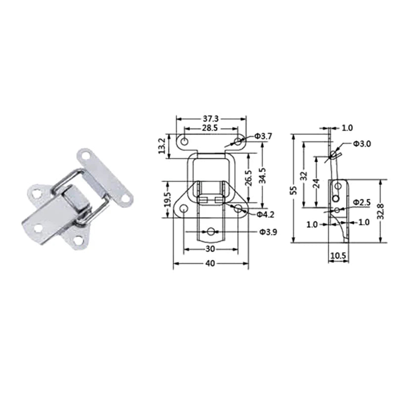 Stainless Steel 304 Toggle Latch Hasp Clasp for Toolbox & Cases Toggle Latch Hasp Nixie