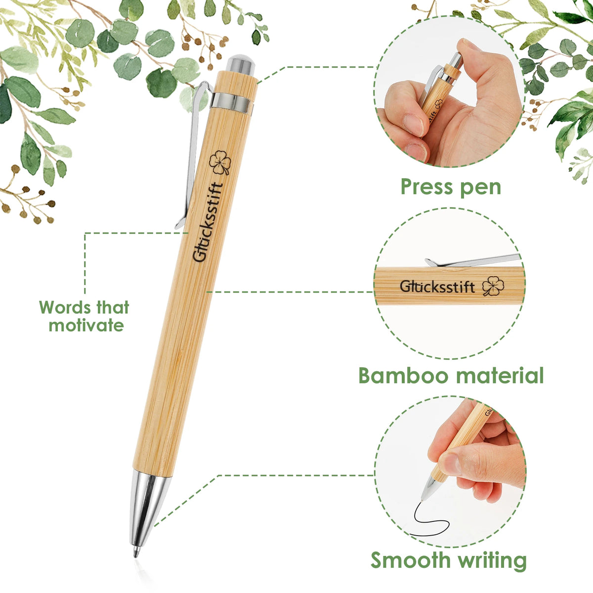 24-Piece Bamboo Ballpoint Pen Favor Kit – Wedding & Party Gift Pen Favor Gift Set Nixie