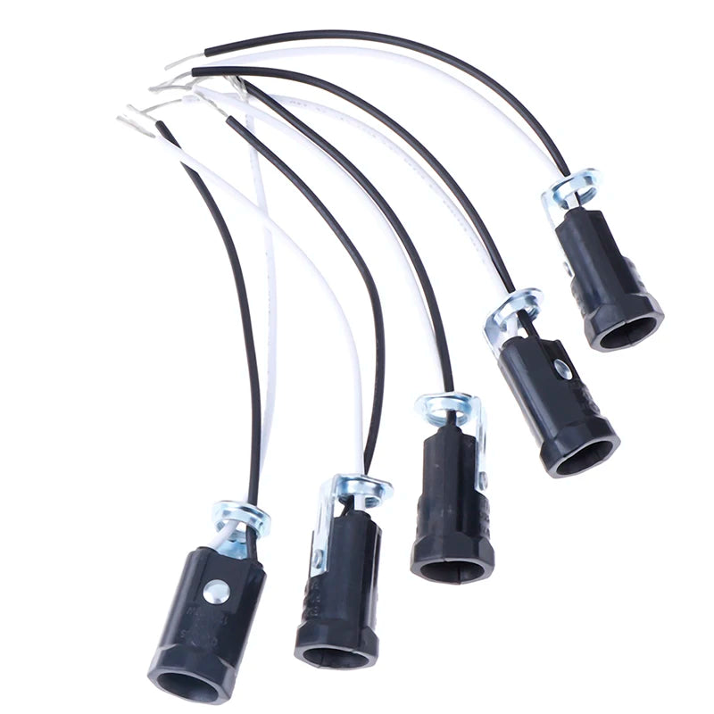 5-Pack E12 Candelabra Keyless Light Sockets with 15cm Leads