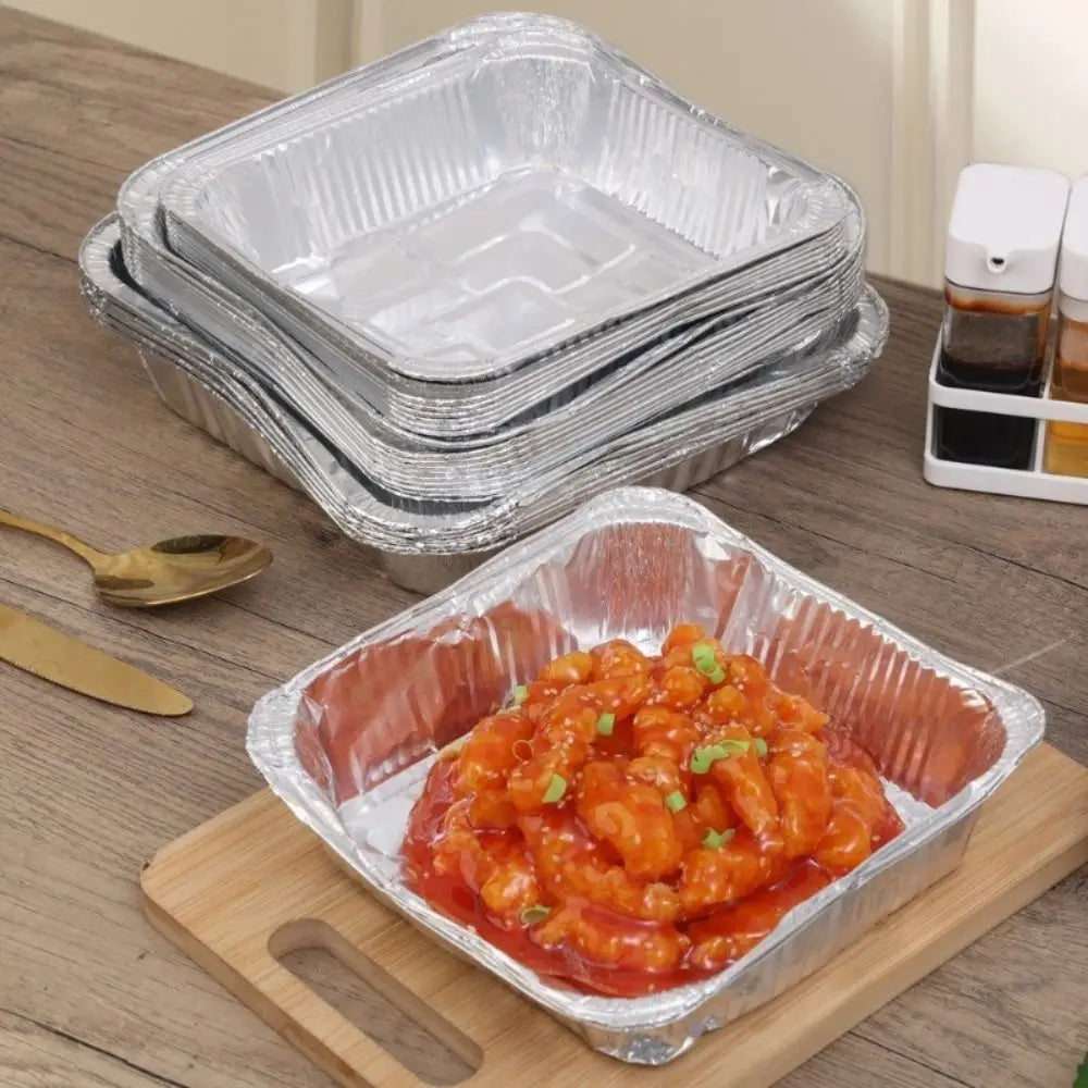 10Pcs Aluminum Foil Trays 6/7/8 Inch Non-Stick Air Fryer Oven Aluminum Baking Tray Nixie