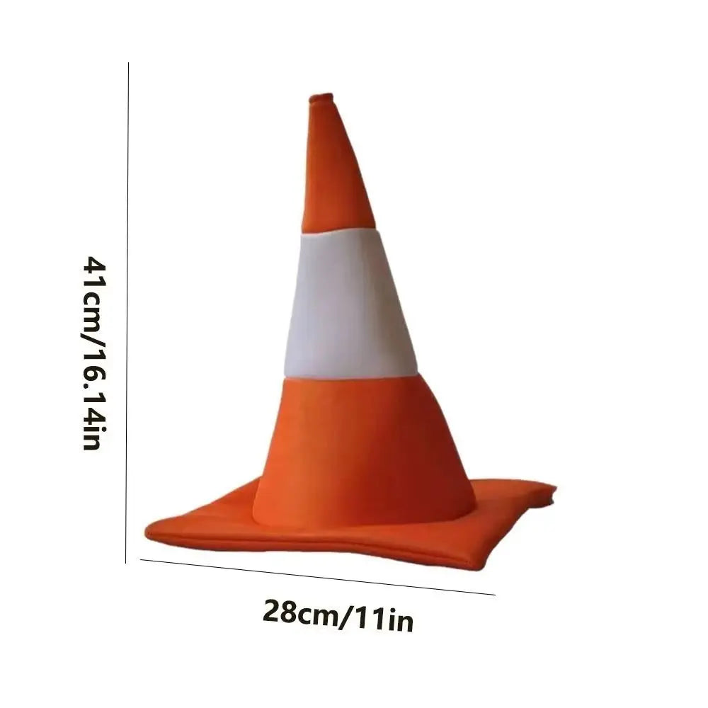 Foldable Traffic Cone Hat – Novelty Party & Halloween Costume Novelty Costume Hat Nixie