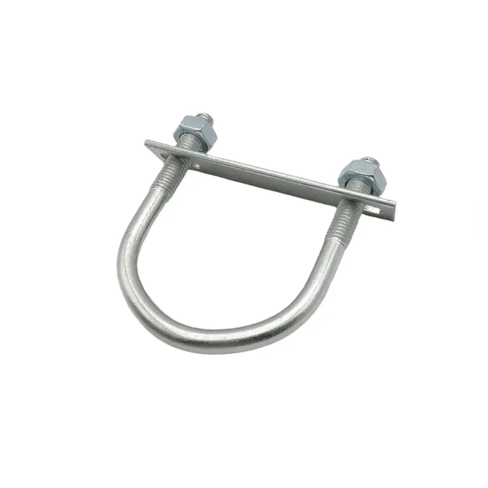 M8 Galvanized Carbon Steel Round Tube U-Clamp & Baffle Screws Pipe U-Clamp Bolt Nixie
