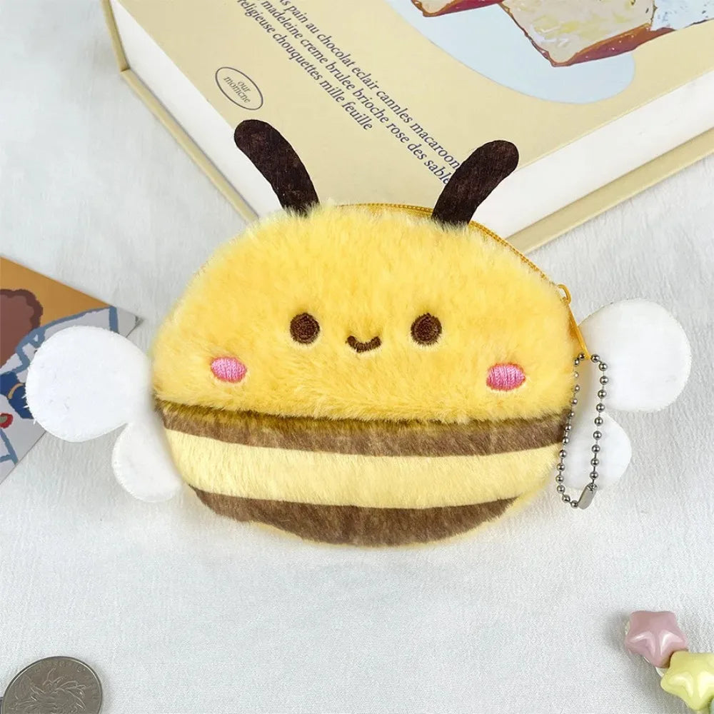 Cute Bee Coin Purse & Earphone Storage Bag – Yellow Coin Purse Pouch Nixie