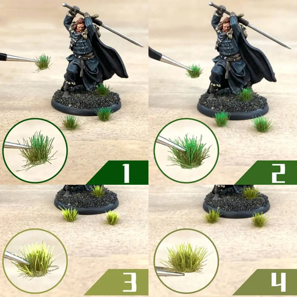 Static Grass Tufts 104pcs – Miniature Landscape Scenery Kit