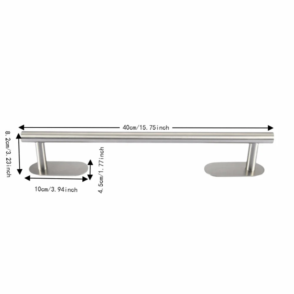 Stainless Steel Self-Adhesive Towel Bar – No Drill Wall Mount Towel Bar Nixie