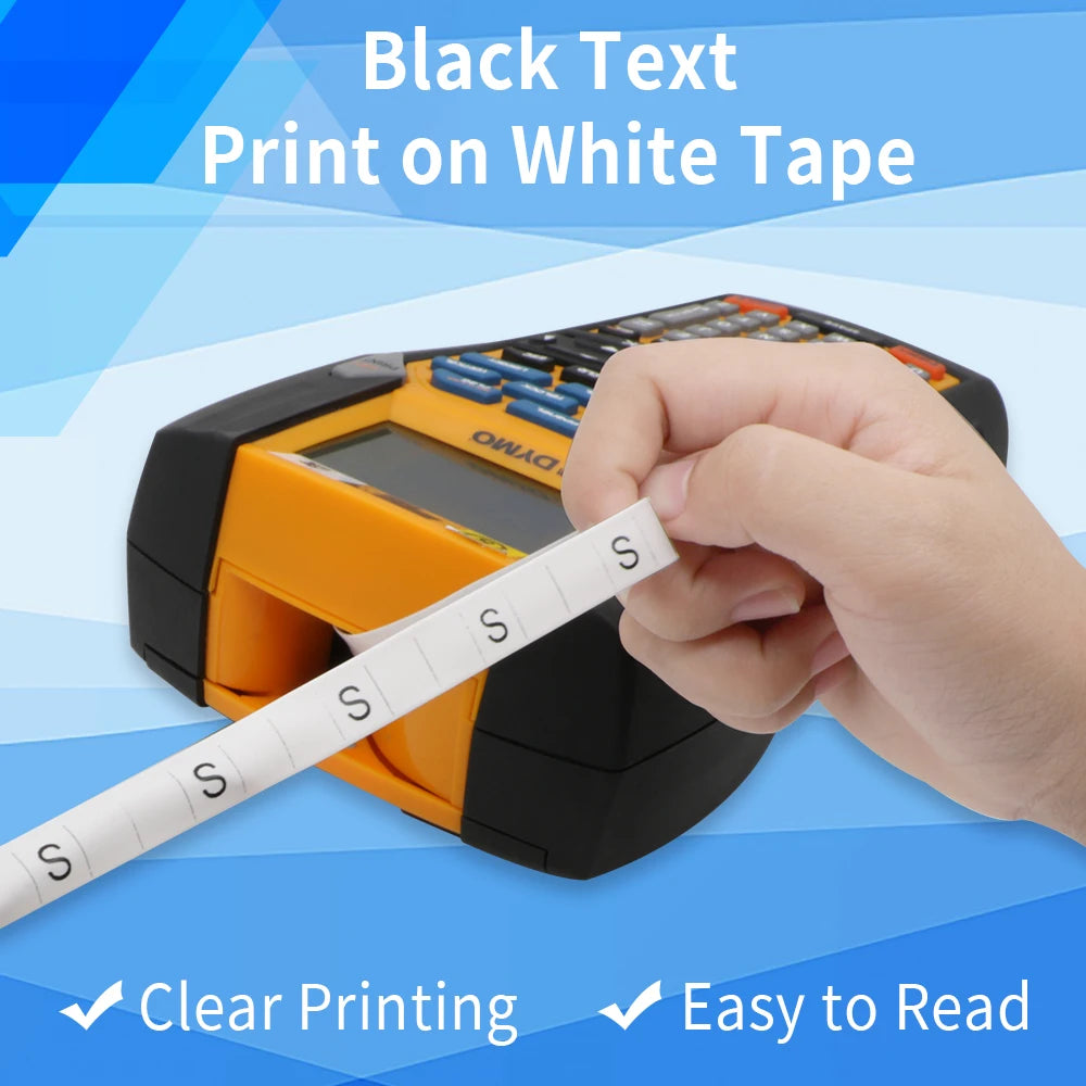 5-Pack 12mm Heat Shrink Tube Tape for Dymo Rhino 18055 Heat Shrink Label Tape Nixie