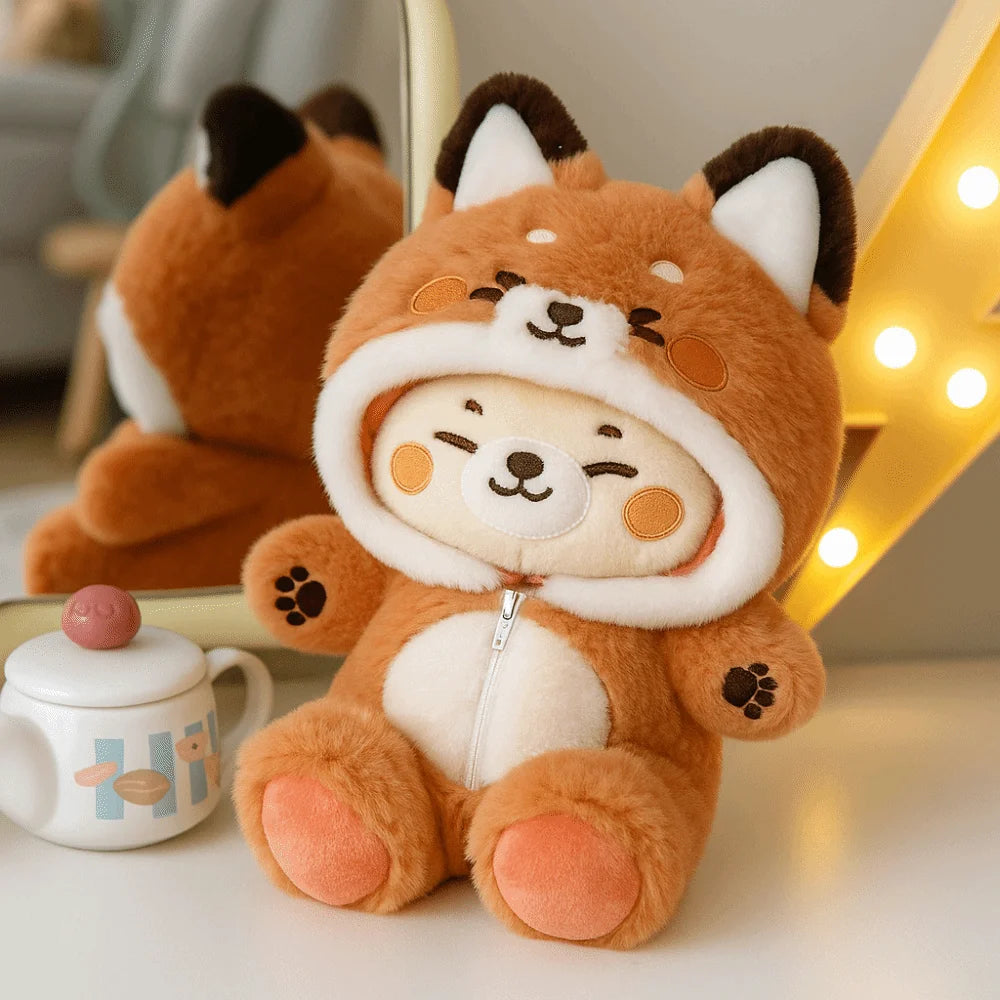 20cm Fox Bunny Animal Onesie Doll Clothes | Plush Doll Outfit Doll Costume Clothing Nixie