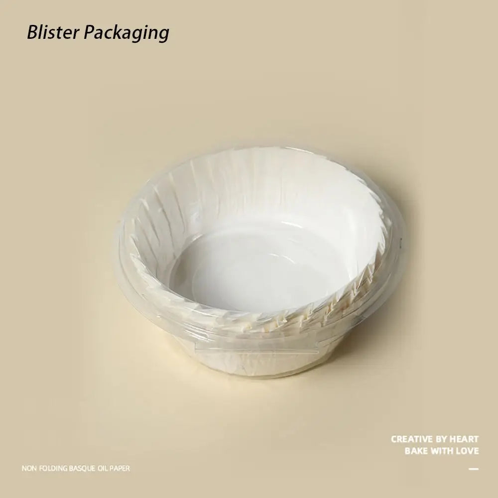 50Pcs Disposable Oilproof Cupcake Liners 4/6/8 Inch Cake Wraps