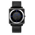 REBIRTH Women's Retro Square Quartz Watch – Leather Strap Women's Quartz Watch Nixie black