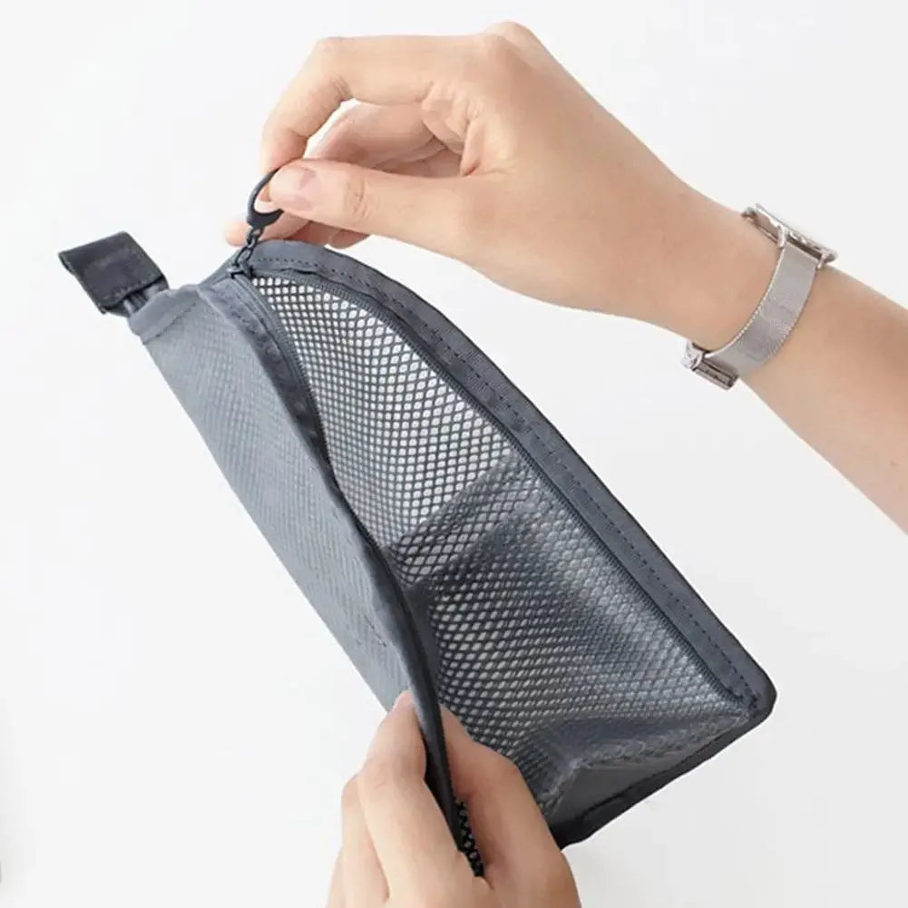 Standing Mesh Toiletry Bag – Travel Cosmetic Organizer Mesh Toiletry Bag Nixie