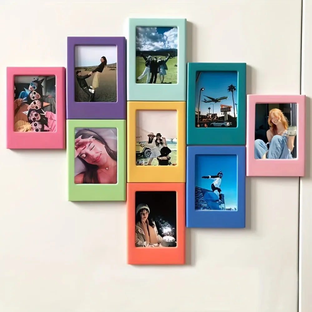 6-Pack Colorful 3-Inch Magnetic Photo Frames for Instax Magnetic Photo Frames Nixie