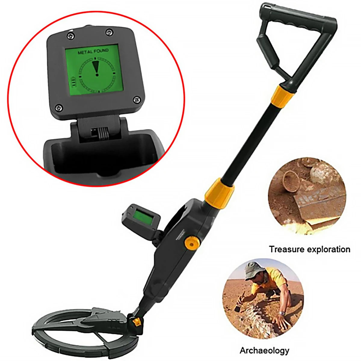 Kids Lightweight Metal Detector – LCD & Waterproof Search Coil Kids Metal Detector Nixie